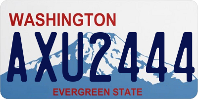 WA license plate AXU2444