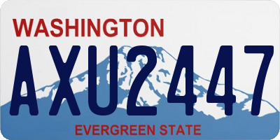 WA license plate AXU2447