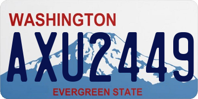 WA license plate AXU2449