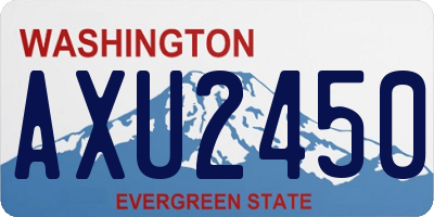 WA license plate AXU2450