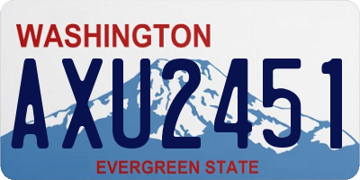 WA license plate AXU2451