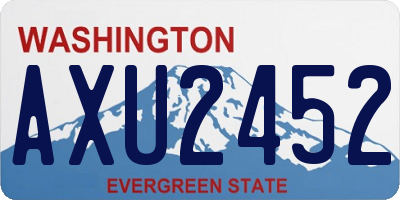 WA license plate AXU2452