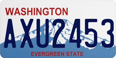 WA license plate AXU2453