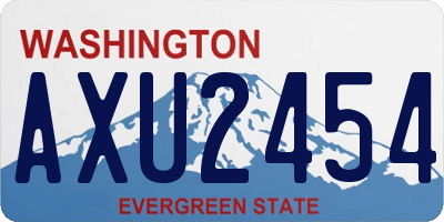 WA license plate AXU2454