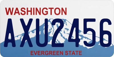 WA license plate AXU2456
