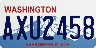 WA license plate AXU2458