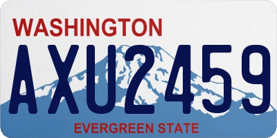 WA license plate AXU2459