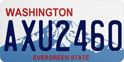WA license plate AXU2460