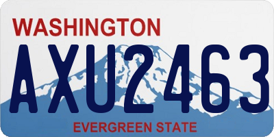 WA license plate AXU2463
