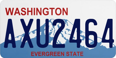 WA license plate AXU2464