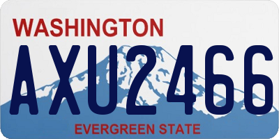 WA license plate AXU2466