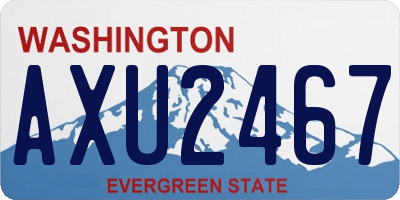 WA license plate AXU2467