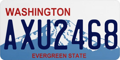 WA license plate AXU2468