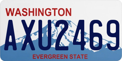 WA license plate AXU2469