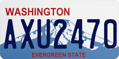 WA license plate AXU2470