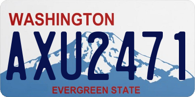WA license plate AXU2471