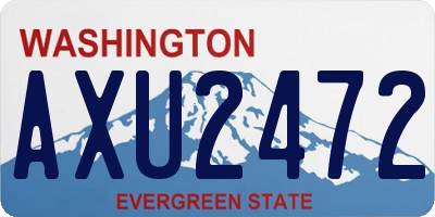 WA license plate AXU2472