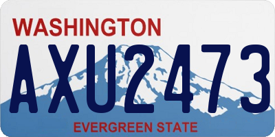 WA license plate AXU2473