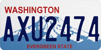 WA license plate AXU2474