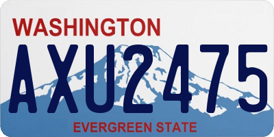WA license plate AXU2475