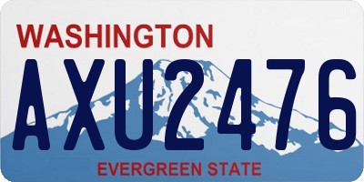 WA license plate AXU2476