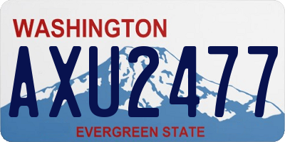 WA license plate AXU2477