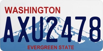WA license plate AXU2478