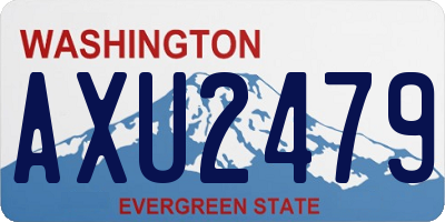 WA license plate AXU2479
