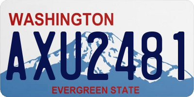 WA license plate AXU2481
