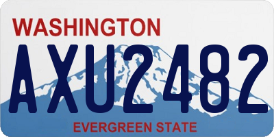 WA license plate AXU2482
