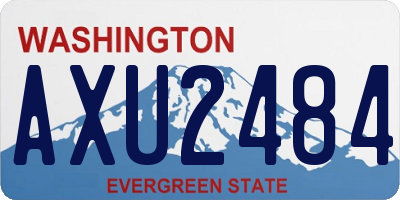 WA license plate AXU2484