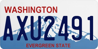 WA license plate AXU2491