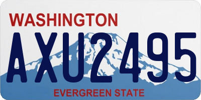 WA license plate AXU2495
