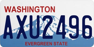 WA license plate AXU2496