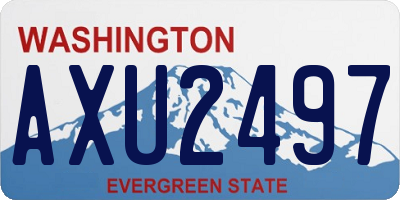 WA license plate AXU2497