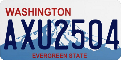 WA license plate AXU2504