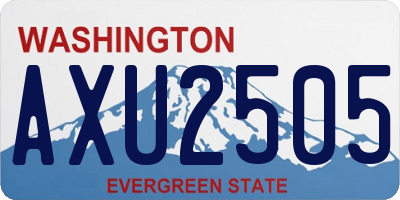 WA license plate AXU2505