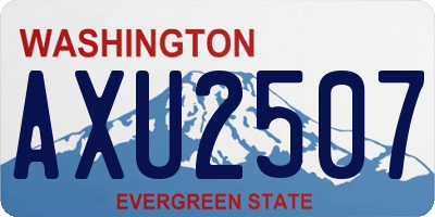 WA license plate AXU2507