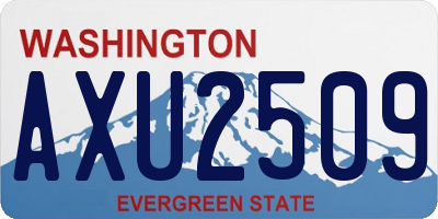 WA license plate AXU2509