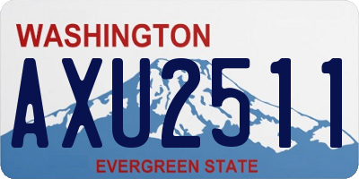 WA license plate AXU2511