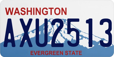 WA license plate AXU2513