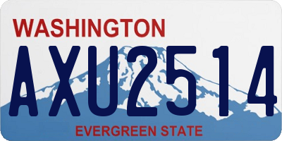WA license plate AXU2514