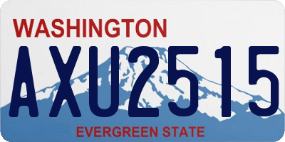 WA license plate AXU2515