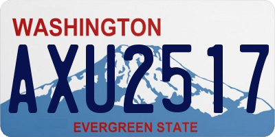 WA license plate AXU2517