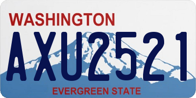 WA license plate AXU2521
