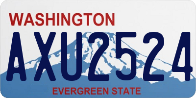 WA license plate AXU2524