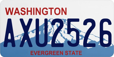 WA license plate AXU2526