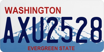 WA license plate AXU2528