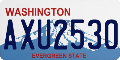 WA license plate AXU2530