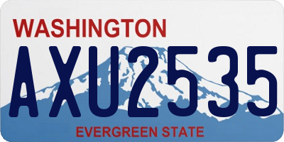 WA license plate AXU2535